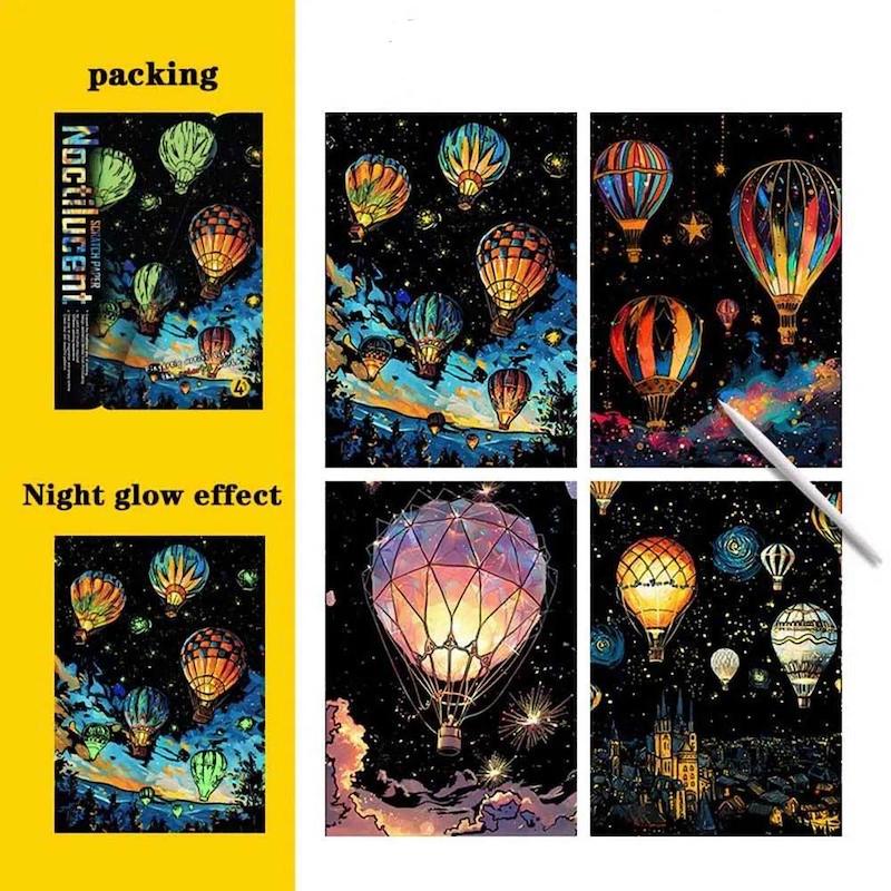 اسکرچ A4 شب تاب (4 عددی) کد 3