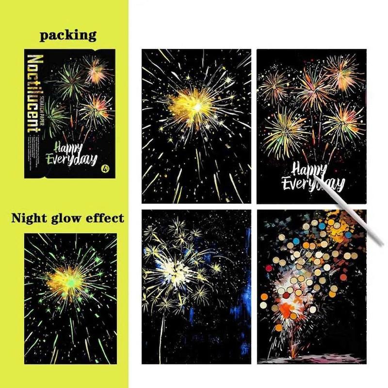 اسکرچ A4 شب تاب (4 عددی) کد 4