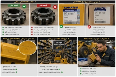 چگونه قطعات اصلی و تقلبی لودر را تشخیص دهیم ؟
