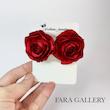گوشواره گل رز ساتنی کد EF20