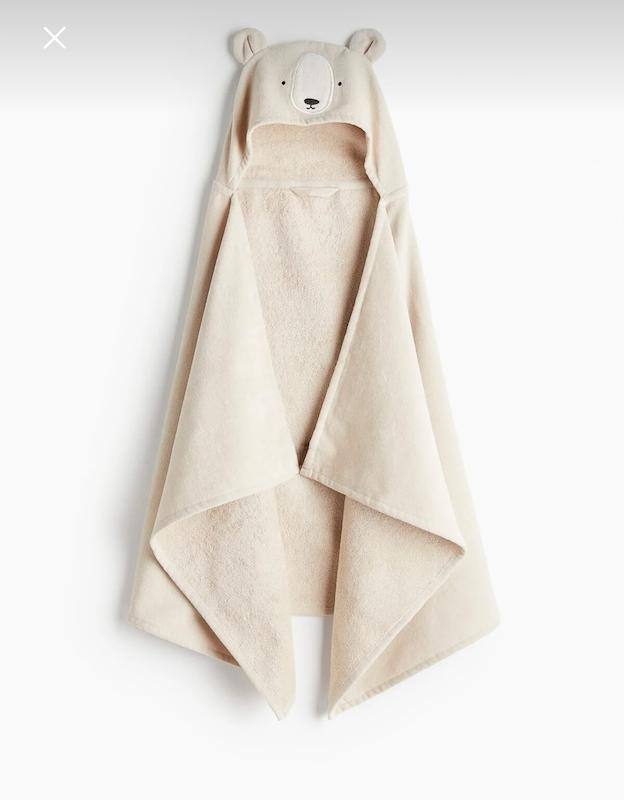 حوله کلاه‌دار طرح خرس اچ اند ام (H&M Bear Hooded Towel)