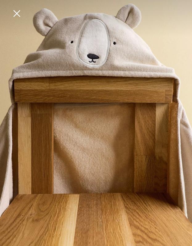 حوله کلاه‌دار طرح خرس اچ اند ام (H&M Bear Hooded Towel)
