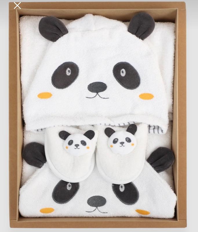 ست حوله بامبو طرح پاندای بپیتوف (Bebitof Panda Desenli Bambu 0-24 Ay Set)