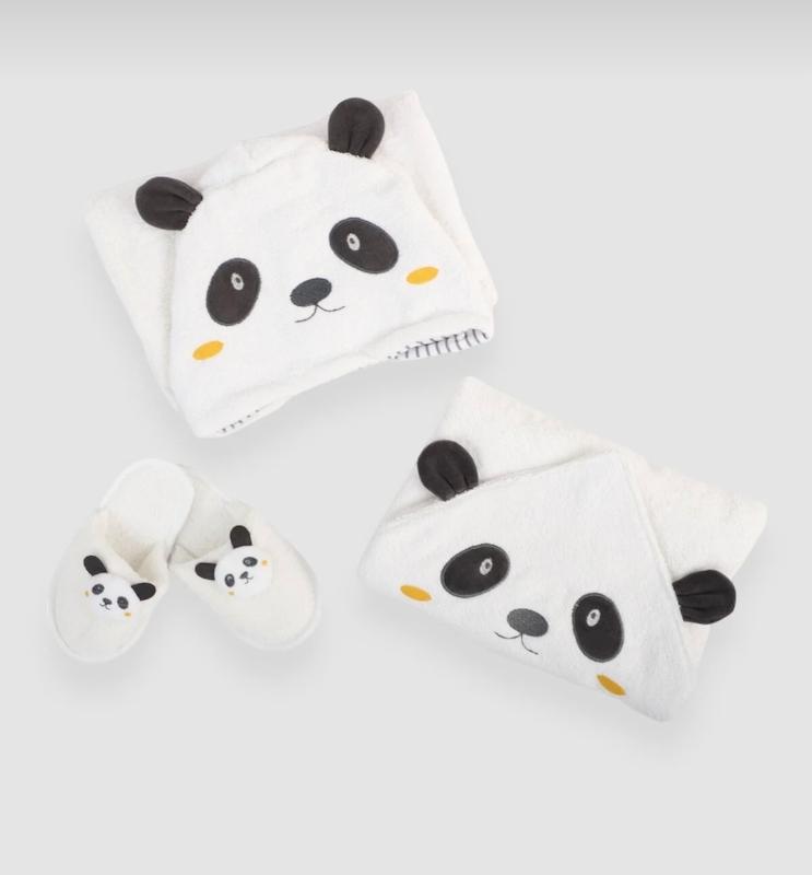 ست حوله بامبو طرح پاندای بپیتوف (Bebitof Panda Desenli Bambu 0-24 Ay Set)