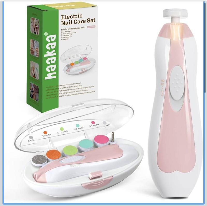 ست ناخن‌گیر و سوهان برقی نوزاد هاکا |  Haakaa Baby Nail Trimmer
