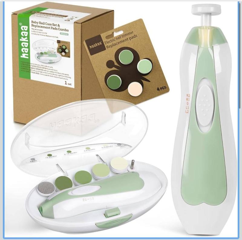 ست ناخن‌گیر و سوهان برقی نوزاد هاکا |  Haakaa Baby Nail Trimmer