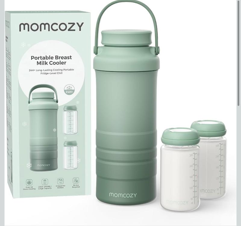 ترموس خنک‌کننده ۲۴ ساعته شیر مادر Momcozy (ظرفیت ۲۲ اونس / ۶۵۰ میلی‌لیتر)