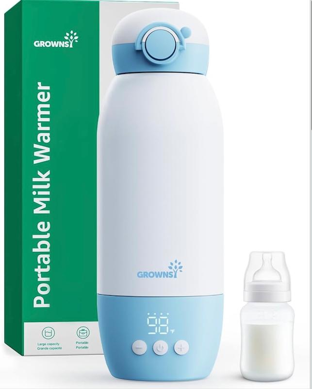 گرم‌کن شارژی و قابل حمل شیشه‌شیر Grownsy (ظرفیت ۶۰۰ میلی‌لیتر)