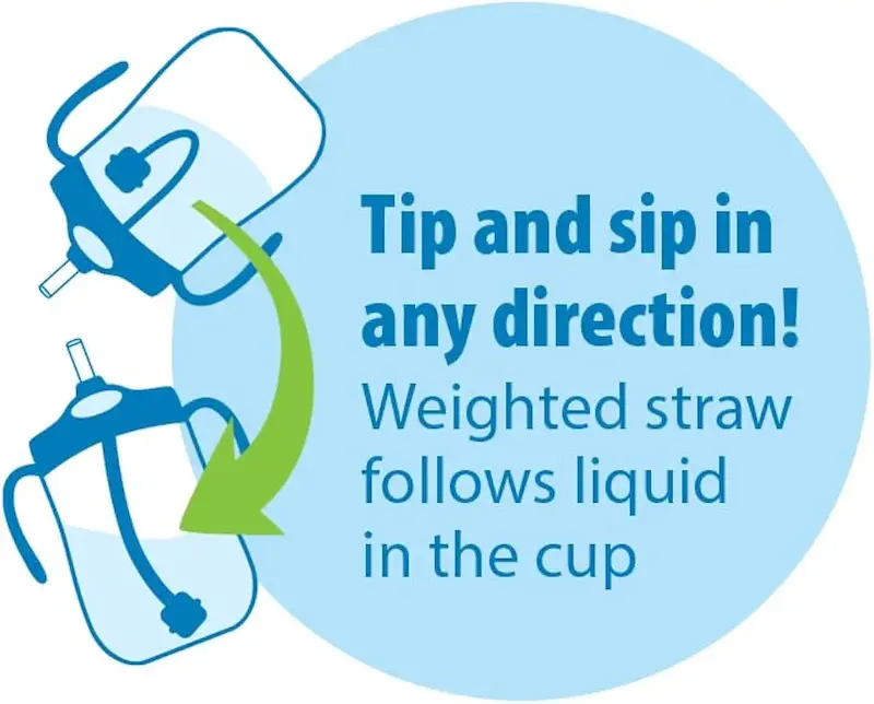 لیوان نی‌دار ارگونومیک کودک دکتر براونز |  Dr. Brown's Milestones Baby's First Straw Cup