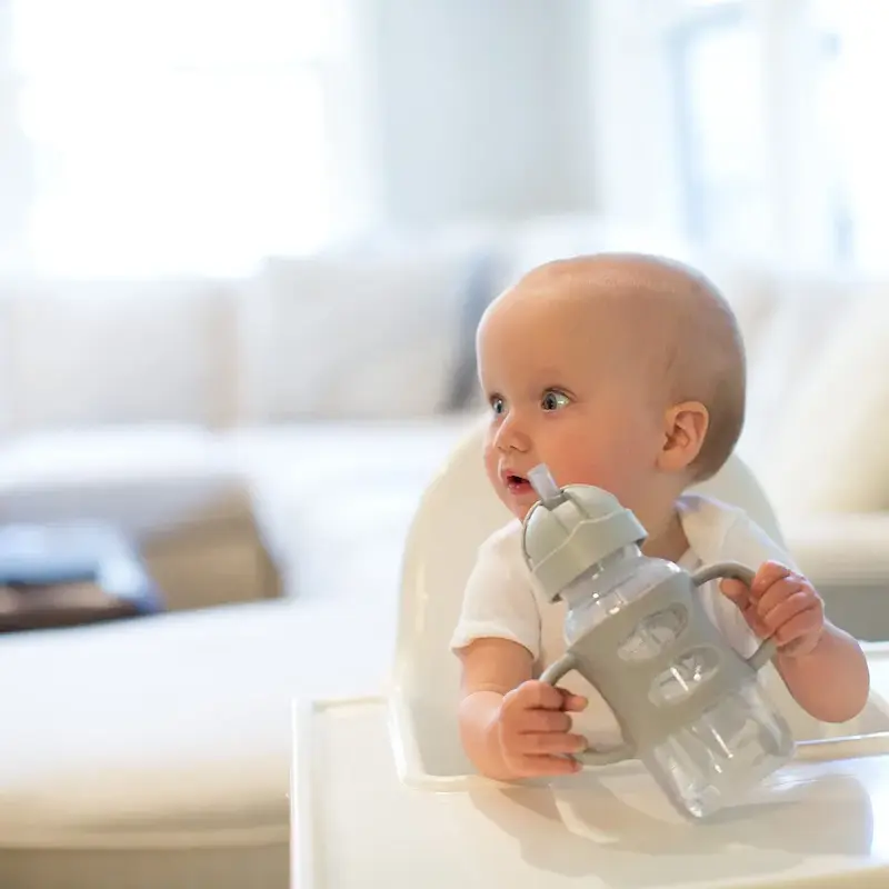 ست دو عددی لیوان نی‌دار ارگونومیک دهانه گشاد دکتر براونز | Dr. Brown's Milestones Wide-Neck Sippy Straw Bottle