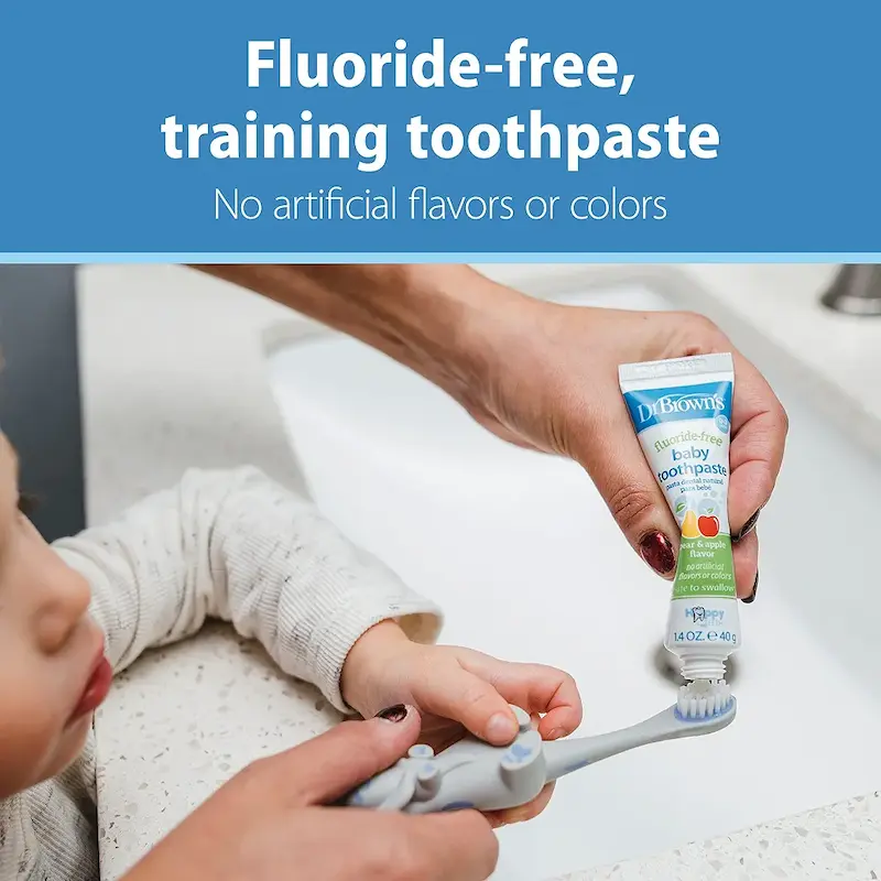 خمیردندان نوزاد و کودک بدون فلوراید دکتر براونز | Dr. Brown's Happy Teeth Fluoride-Free Toothpaste