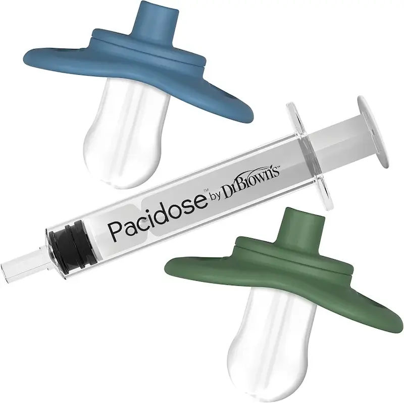 داروخوری پستانکی و سرنگ مایعات کودک دکتر براونز | Dr. Brown's Pacidose Pacifier and Liquid Baby Medicine Dispenser