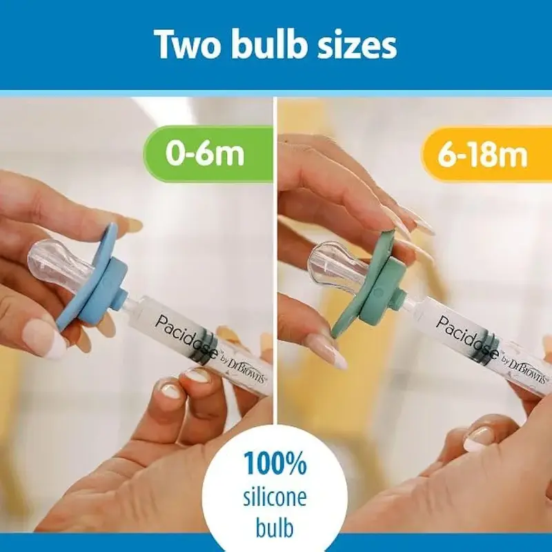 داروخوری پستانکی و سرنگ مایعات کودک دکتر براونز | Dr. Brown's Pacidose Pacifier and Liquid Baby Medicine Dispenser