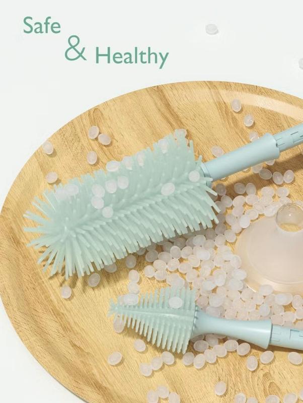 فرچه شیشه‌شور پمپ‌دار و فوم‌ساز مامکوزی (Momcozy Push-Press Bottle Brush Kit)