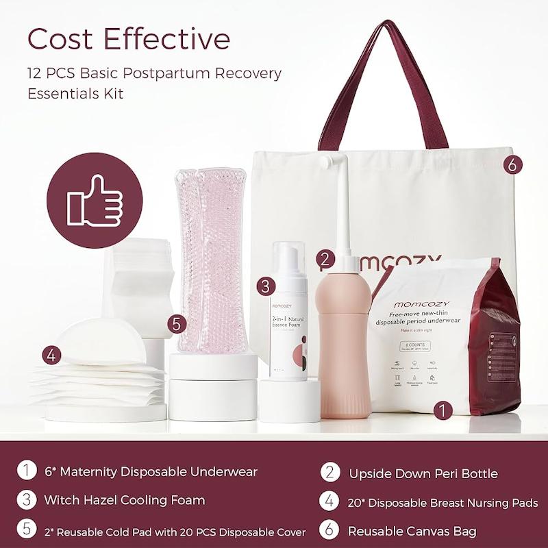 پک جامع بهبودی و مراقبت پس از زایمان مامکوزی (Momcozy Postpartum Recovery Essentials Kit)