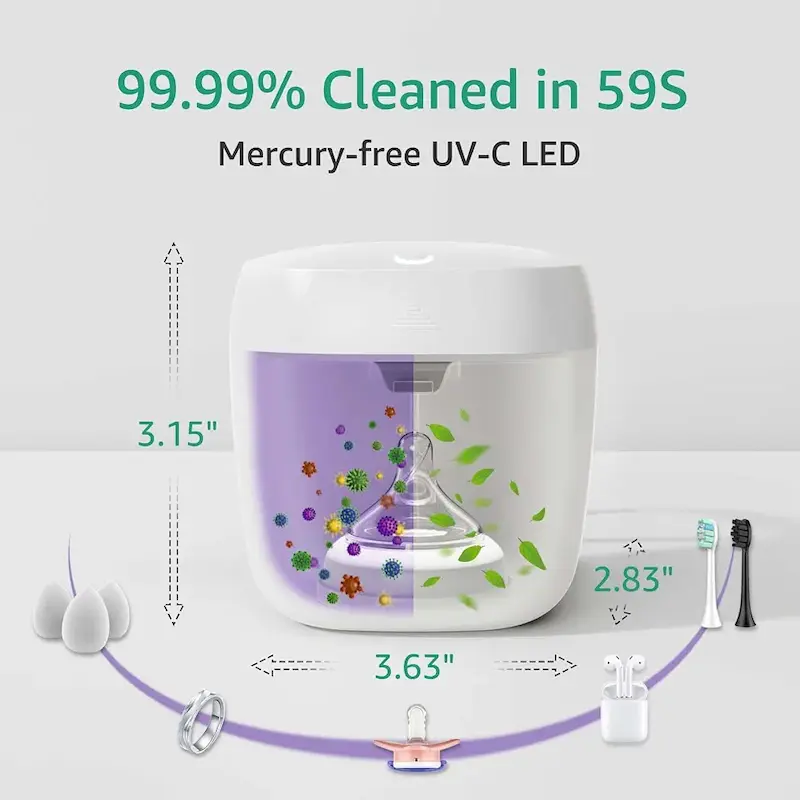 محفظه ضدعفونی‌کننده UV پستونک | GROWNSY