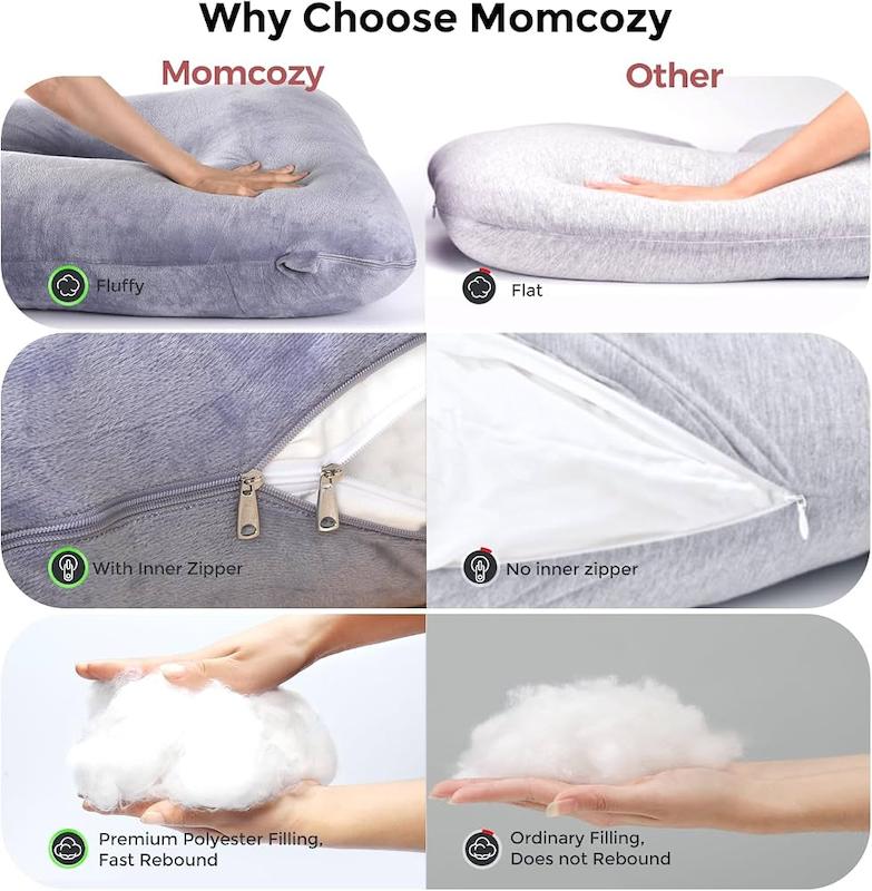 بالشت بارداری U شکل مامکوزی (Momcozy U-Shaped Pregnancy Pillow)