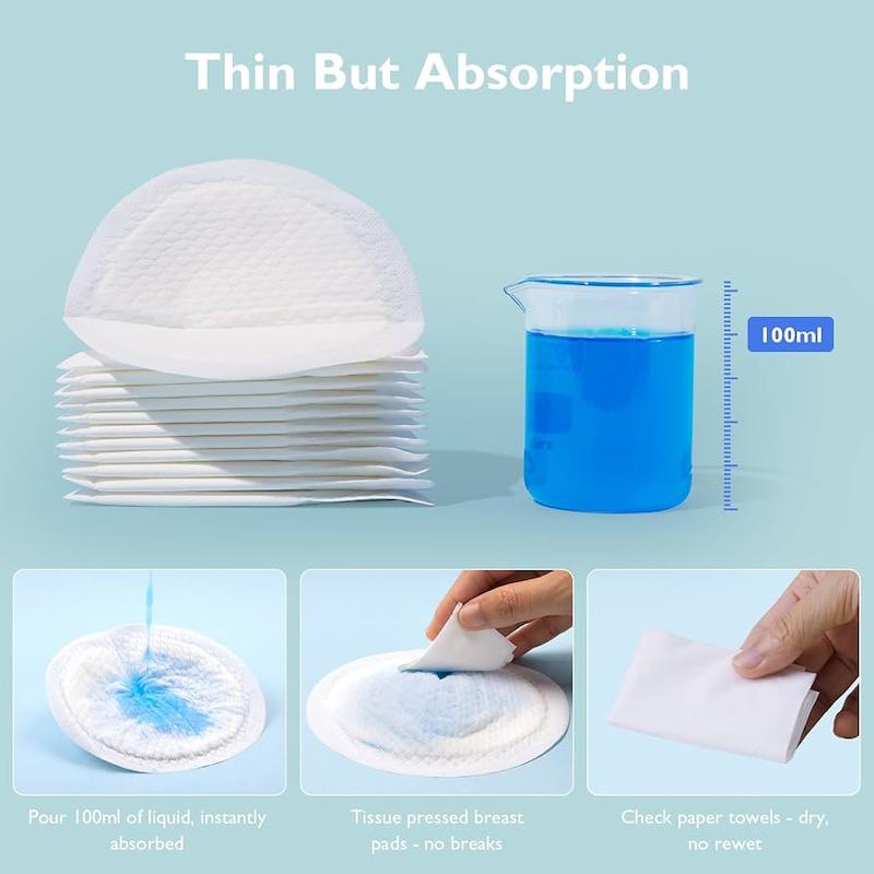 پد سینه یک‌بارمصرف فوق‌باریک مامکوزی (Momcozy Ultra-Thin Disposable Nursing Pads - 120 Pcs)