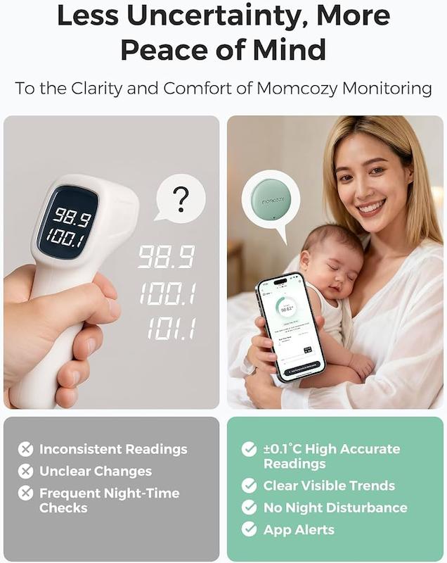 تب‌سنج دیجیتال و هوشمند زیربغلی مامکوزی (Momcozy Wearable Digital Thermometer)