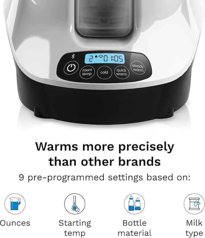 گرم‌کن هوشمند شیشه‌شیر بی‌بی برزا با قابلیت بلوتوث (Baby Brezza Smart Bottle Warmer)