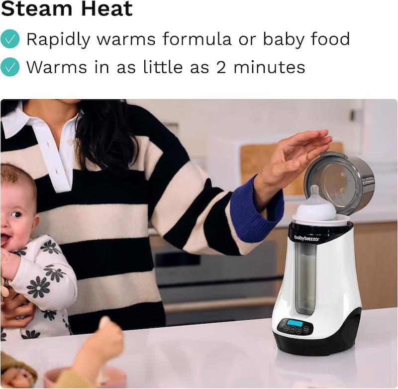 گرم‌کن هوشمند شیشه‌شیر بی‌بی برزا با قابلیت بلوتوث (Baby Brezza Smart Bottle Warmer)