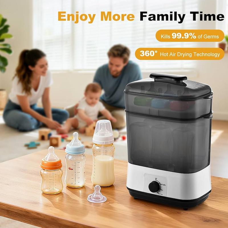 دستگاه استریل‌کننده و خشک‌کن ۳ در ۱ شیشه‌شیر (3-in-1 Electric Steam Sterilizer & Dryer)