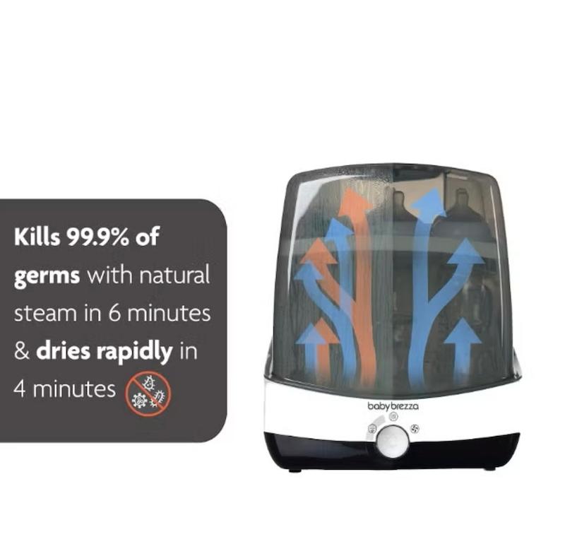دستگاه استریل‌کننده و خشک‌کن سریع ۱۰ دقیقه‌ای بی‌بی برزا (Baby Brezza 10 Minute Sterilizer + Dryer)