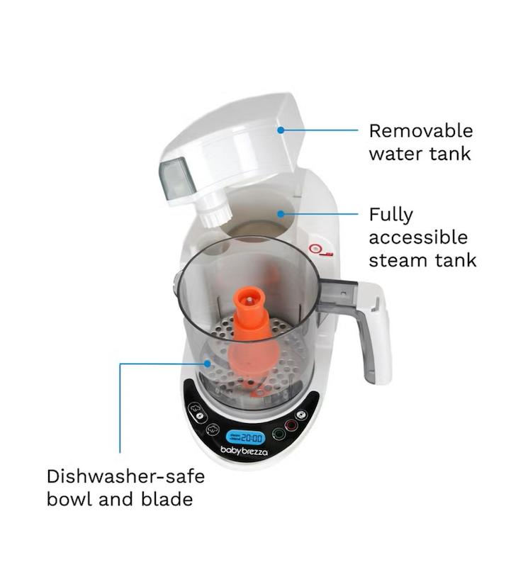 دستگاه غذاساز و پوره‌ساز بی‌بی برزا (Baby Brezza One Step Baby Food Maker Deluxe)