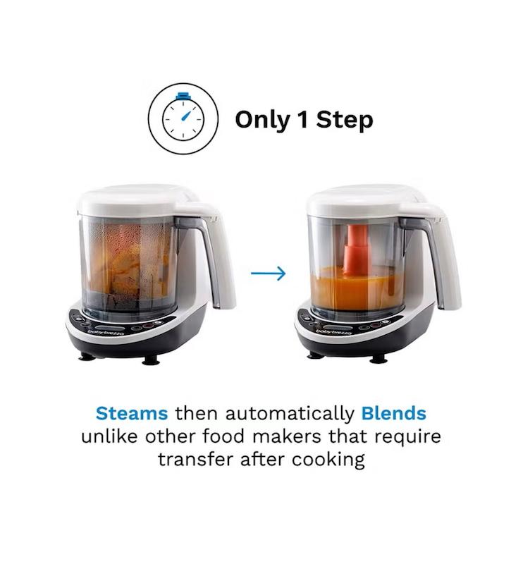 دستگاه غذاساز و پوره‌ساز بی‌بی برزا (Baby Brezza One Step Baby Food Maker Deluxe)
