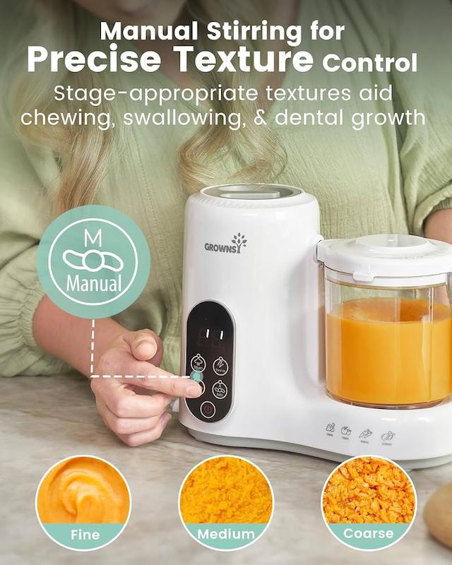 دستگاه بخارپز و غذاساز نوزاد گرونزی (GROWNSY Baby Food Maker with Steam Basket)