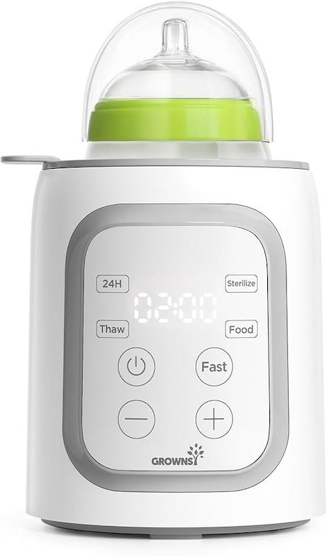 گرم‌کن ۱۰ کاره و استریل‌کننده سریع شیشه‌شیر گرونزی (GROWNSY 10-in-1 Fast Baby Bottle Warmer & Steriliser)