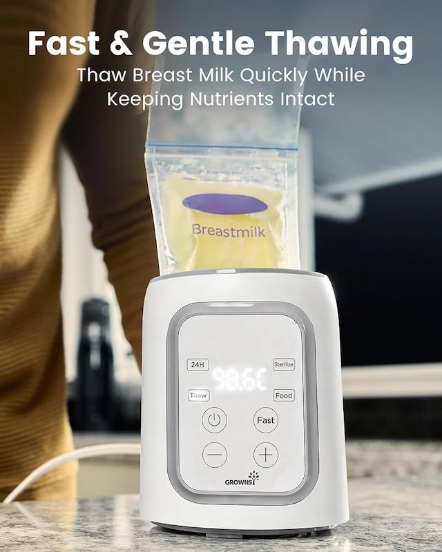 گرم‌کن ۱۰ کاره و استریل‌کننده سریع شیشه‌شیر گرونزی (GROWNSY 10-in-1 Fast Baby Bottle Warmer & Steriliser)