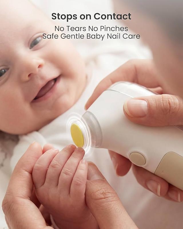 ناخنگیر برقی نوزاد گرونزی به همراه چراغ LED (GROWNSY Electric Baby Nail Trimmer)