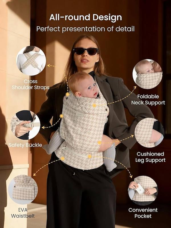 آغوشی ارگونومیک طرح هاندستوث گرونزی (GROWNSY Houndstooth Baby Carrier)