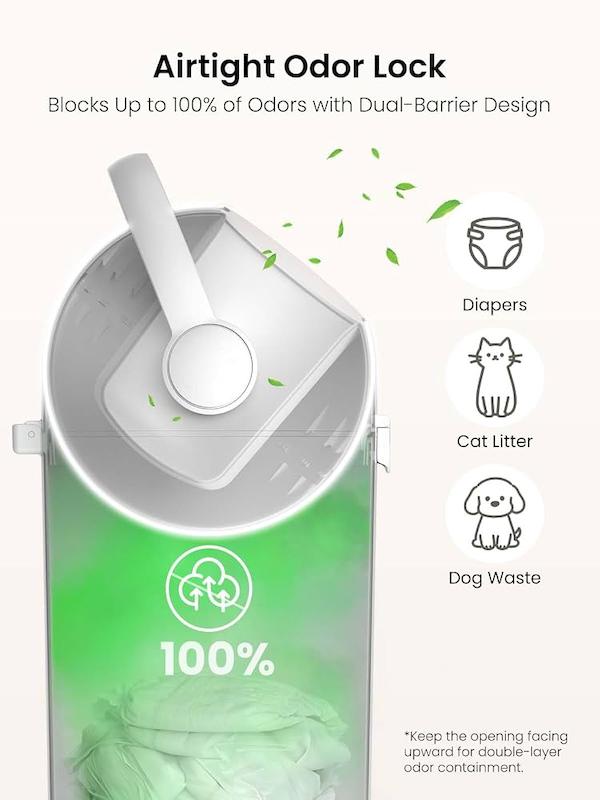 سطل زباله و پوشک ضد بو گرونزی (GROWNSY Odor-Locking Baby Diaper Pail)