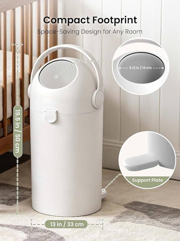 سطل زباله و پوشک ضد بو گرونزی (GROWNSY Odor-Locking Baby Diaper Pail)