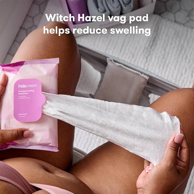 پد نواری خنک‌کننده حاوی فندق افسونگر فریدا مام (Frida Mom Witch Hazel Perineal Cooling Pad Liners - 24 Count)