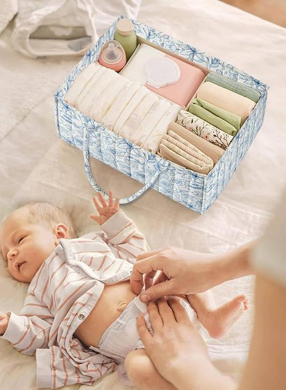 سبد نظم‌دهنده و حمل لوازم نوزاد هوم‌مارکت (Homarket Diaper Caddy Organizer - Vintage Rose)