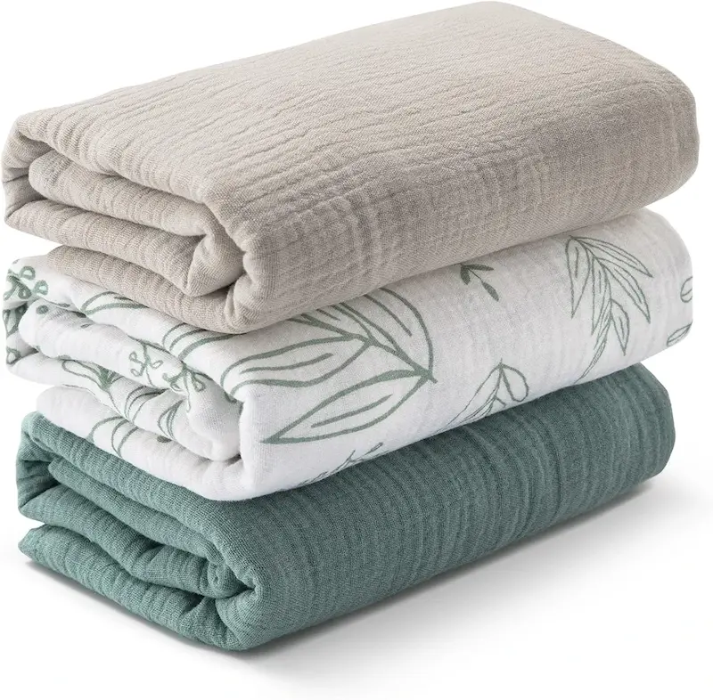 پک ۳ تایی پتو قنداق موسلین نوزاد | Muslin Swaddle Blankets