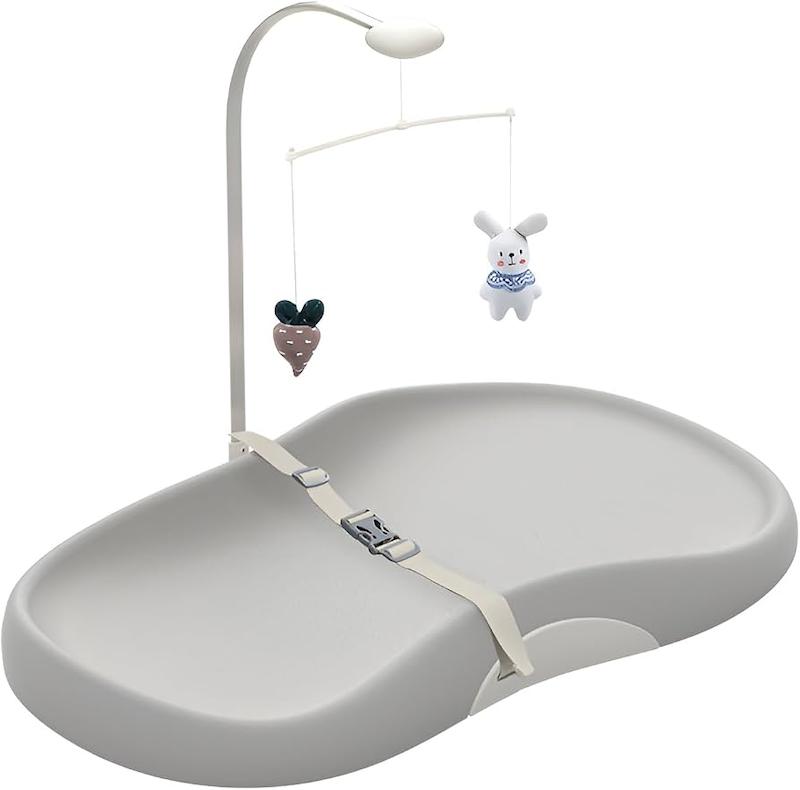 تشک تعویض ارگونومیک بیونتی به همراه میله اسباب‌بازی (Beauenty Baby Changing Pad - Grey)