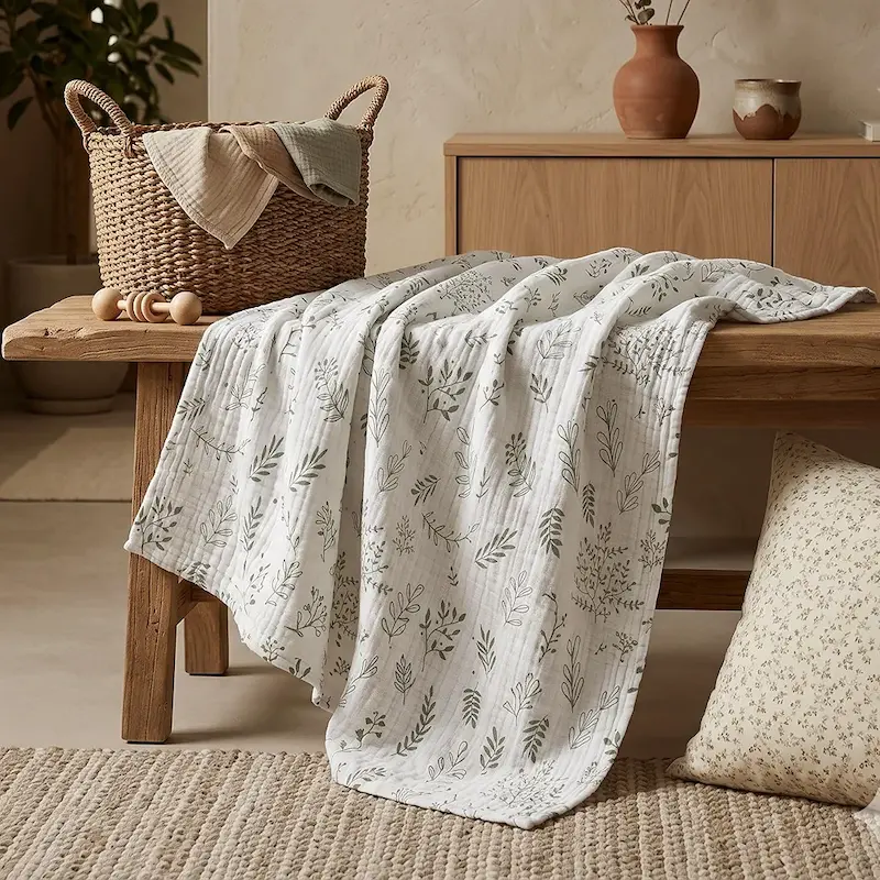 پک ۳ تایی پتو قنداق موسلین نوزاد | Muslin Swaddle Blankets