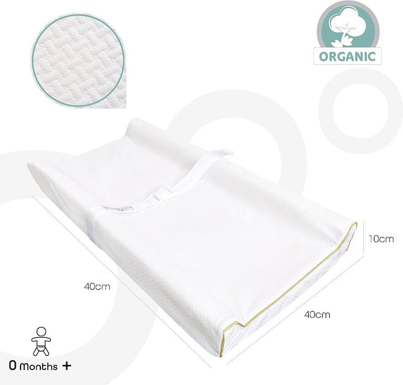 تشک تعویض ارگانیک ۴ طرفه د مون برند (The Moon Brand 4 Sided Contoured Organic Diaper Changing Mat - White)