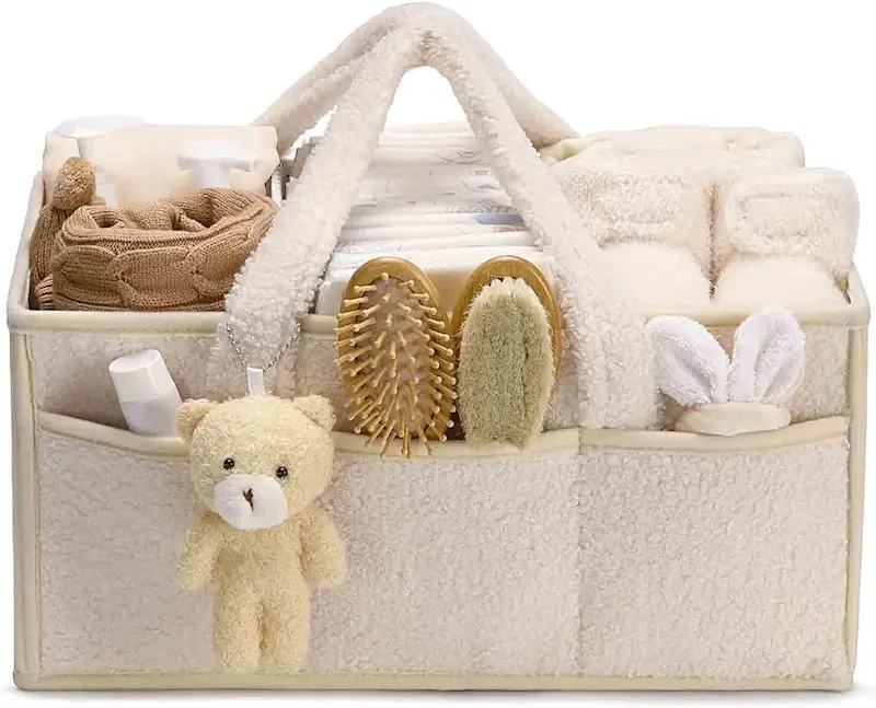 سبد نظم‌دهنده پوشک و لوازم نوزاد | Baby Diaper Caddy Organizer