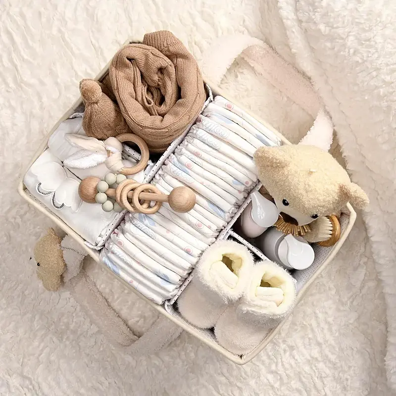 سبد نظم‌دهنده پوشک و لوازم نوزاد | Baby Diaper Caddy Organizer