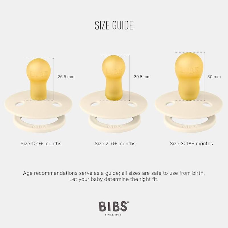 پستانک دو عددی بیبس مدل Colour رنگ مشکی و سفید (BIBS Colour Latex Pacifier - Black / White)