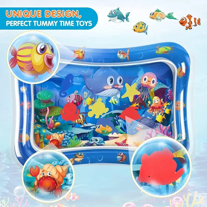 تشک آب‌بازی و تامی‌تایم نوزاد | Infinno Baby Water Play Mat & Tummy Time Mat