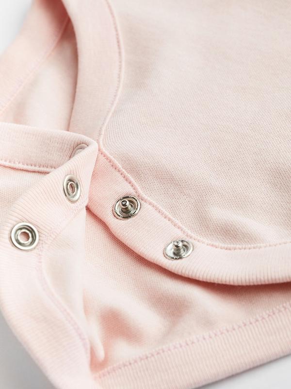 ست ۵ عددی بادی آستین بلند نوزادی صورتی و سفید | Next baby Bodysuits