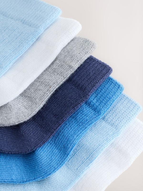 ست ۷ عددی جوراب نوزادی آبی و سفید | Next baby socks