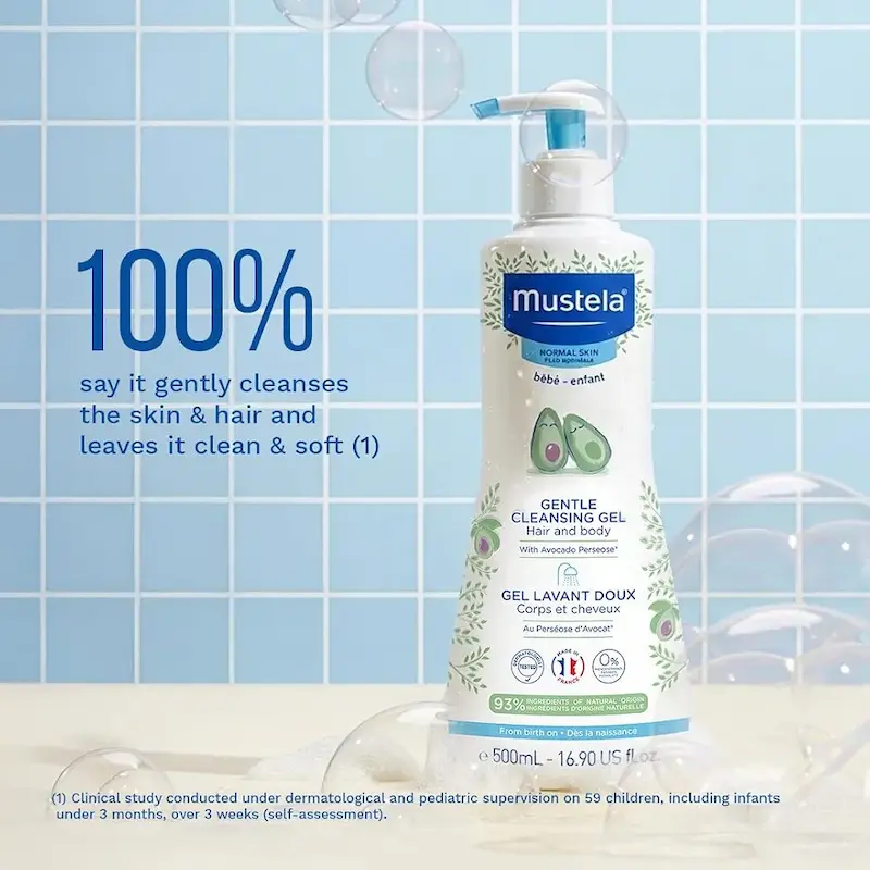 ژل شستشوی ملایم مو و بدن کودک ماستلا  | Mustela Gentle Cleansing Gel – Hair & Body Wash 500ml