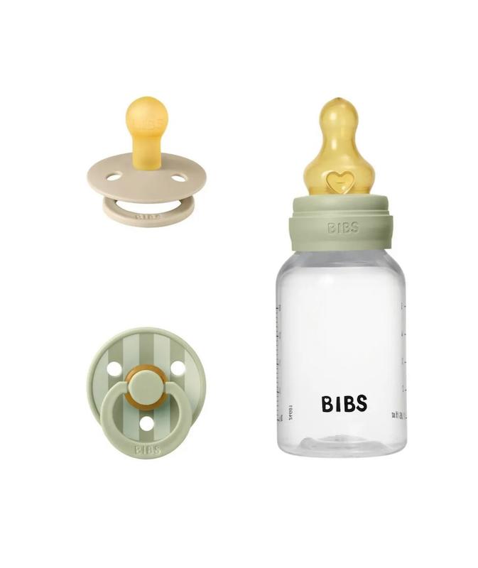 ست هدیه نوزاد بیبس مدل اسپرینکل رنگ سبز مریم‌گلی (BIBS Baby Sprinkle Gift Set - Sage 0-6M)